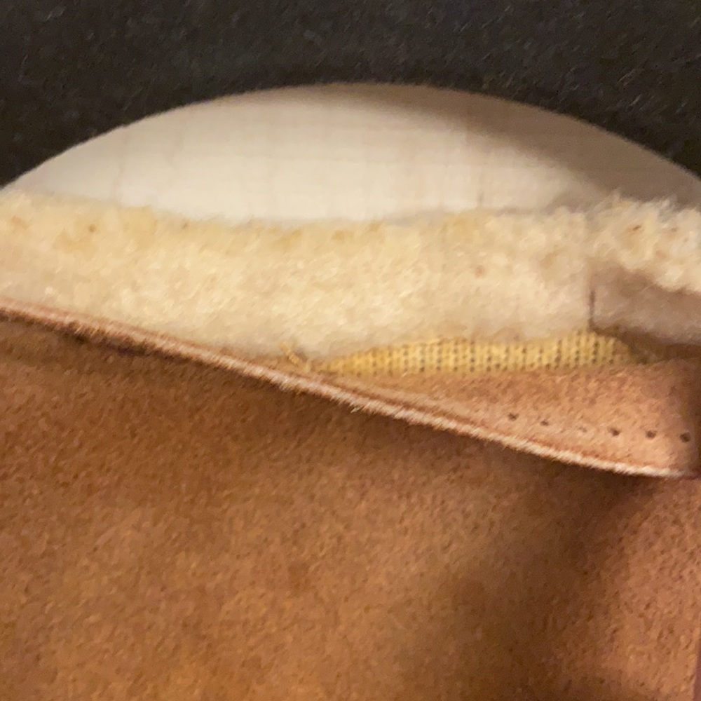 Vintage RARE 50s-60s Ralph Edwards brown leather button vest with Sherpa lining - Picture 7 of 9